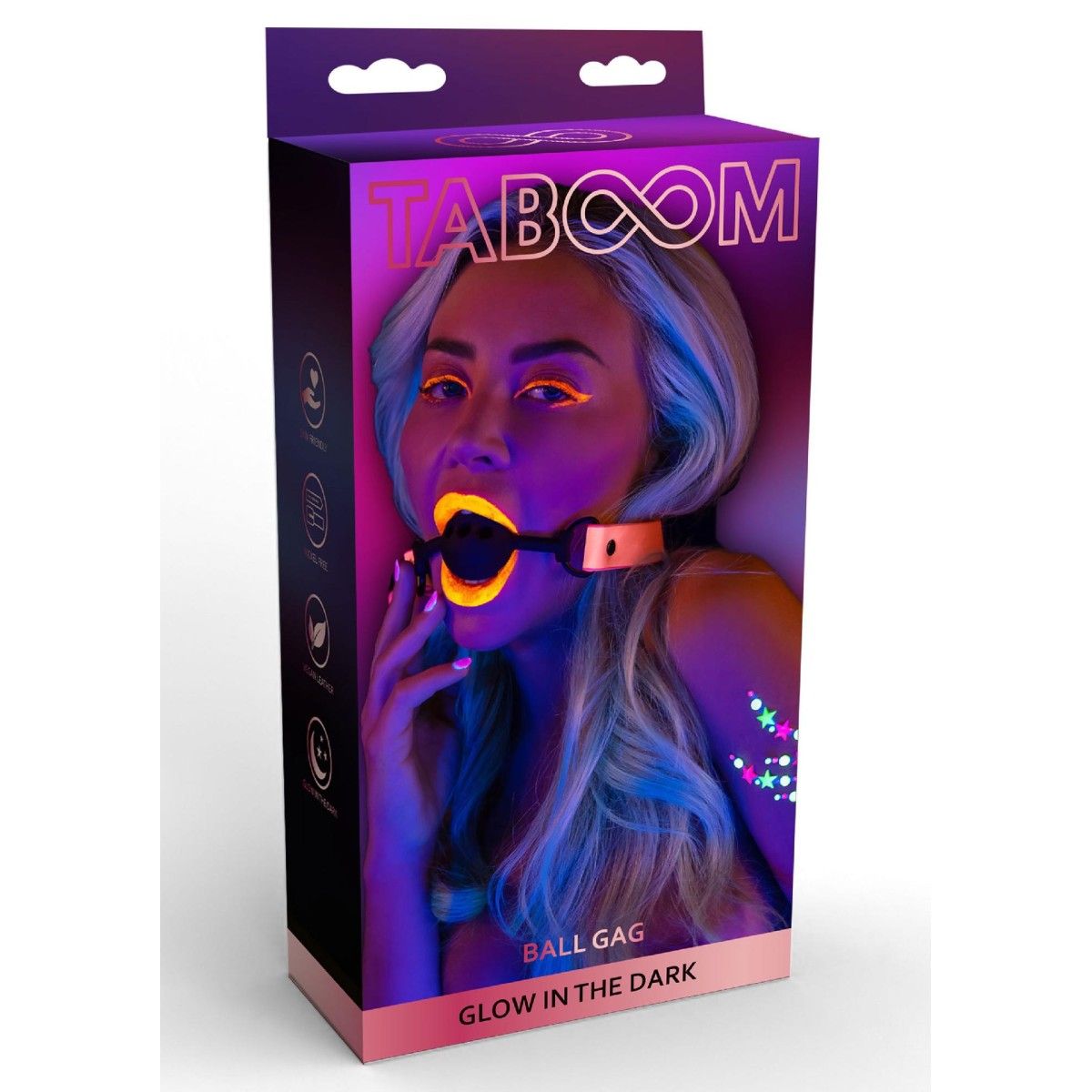 Ball Gag BDSM rosa fluo traspirante Ø 4 cm