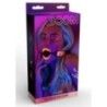 Ball Gag BDSM rosa fluo traspirante Ø 4 cm