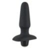 Vibratore plug anale nero silicone 14 cm Vibratore plug anale nero silicone 14 cm