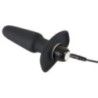 Vibratore plug anale nero silicone 14 cm Vibratore plug anale nero silicone 14 cm