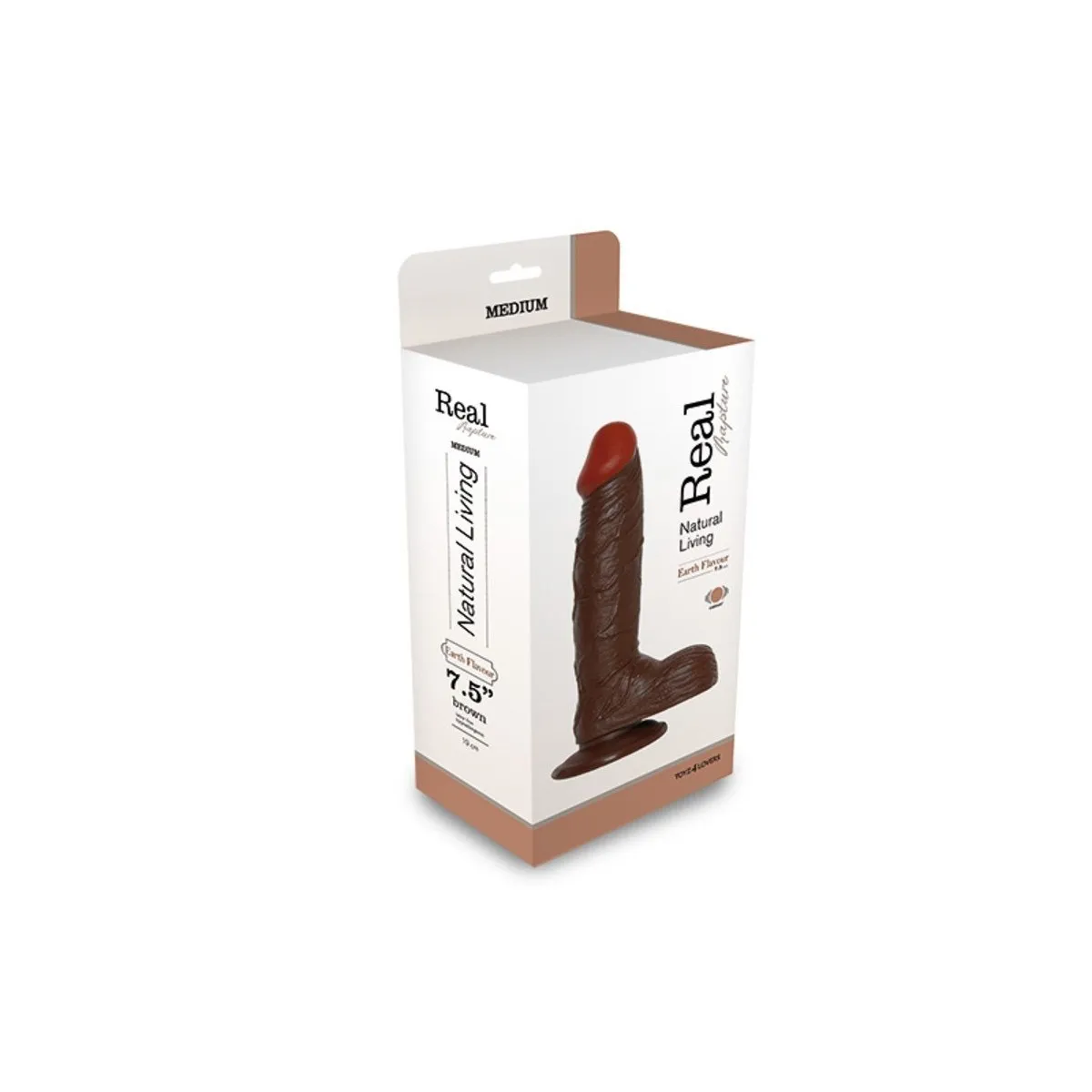 Vibratore realistico real rapture brown 7.5'' Dildo Vibrante