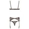 Intimo erotico femminile set 3 pz nero Intimo erotico femminile set 3 pz nero