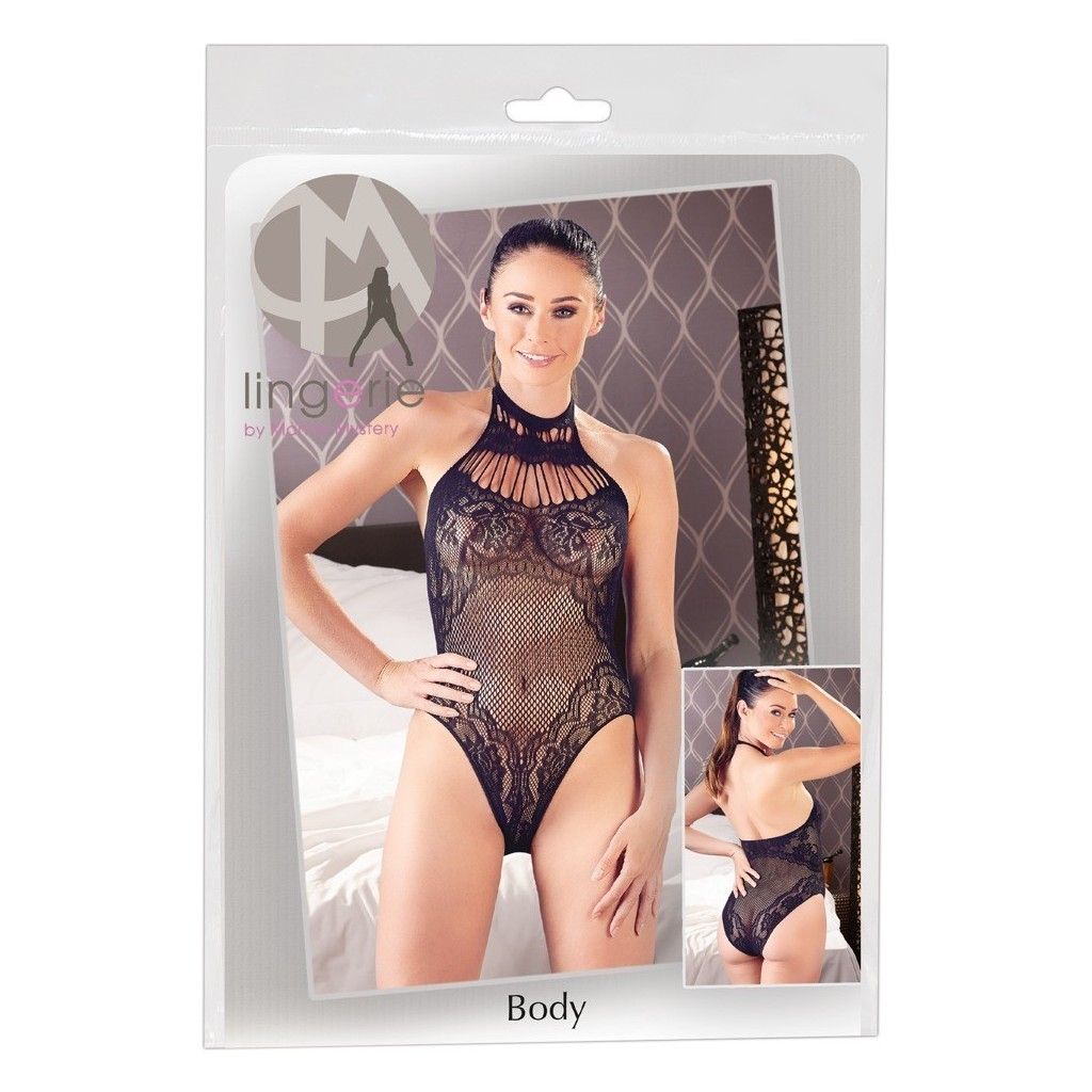 body intimo  nero a rete mandy