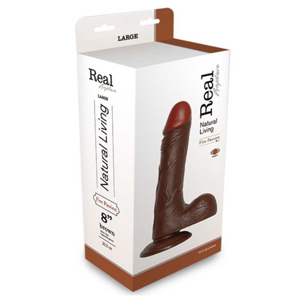 Vibratore realistico real rapture brown 8''