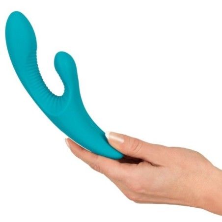 Vibratore rabbit silicone vaginale azzurro