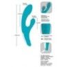 Vibratore rabbit silicone vaginale azzurro Vibratore rabbit silicone vaginale azzurro