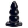Plug anale Triple Ripple nero 15 cm Large