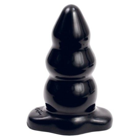 Plug anale Triple Ripple nero 15 cm Large