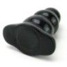 Plug anale Triple Ripple nero 15 cm Large Plug anale Triple Ripple nero 15 cm Large