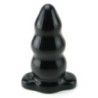 Plug anale Triple Ripple nero 15 cm Large Plug anale Triple Ripple nero 15 cm Large